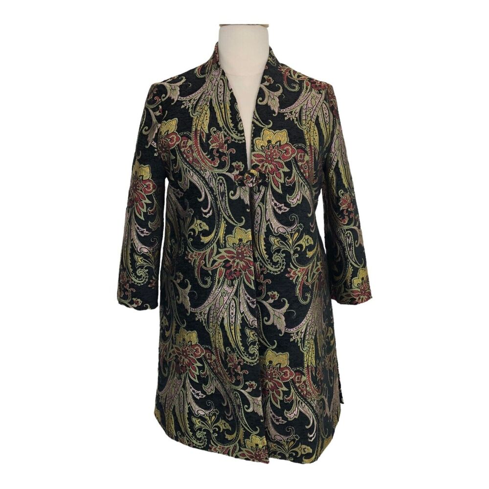 Vicky and Lucas Tapestry Duster Jacket Blazer One-Button Size 2X NWT